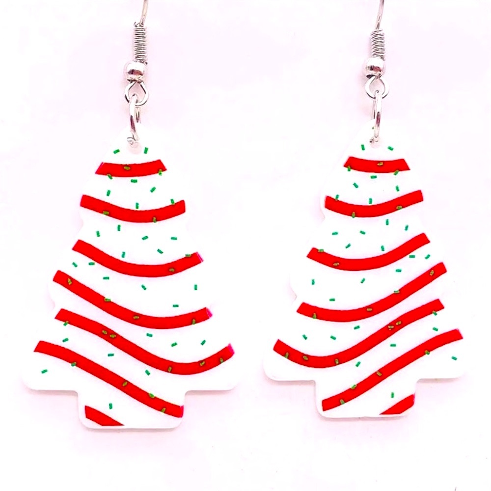 Sugar Cookie Christmas Tree Earrings